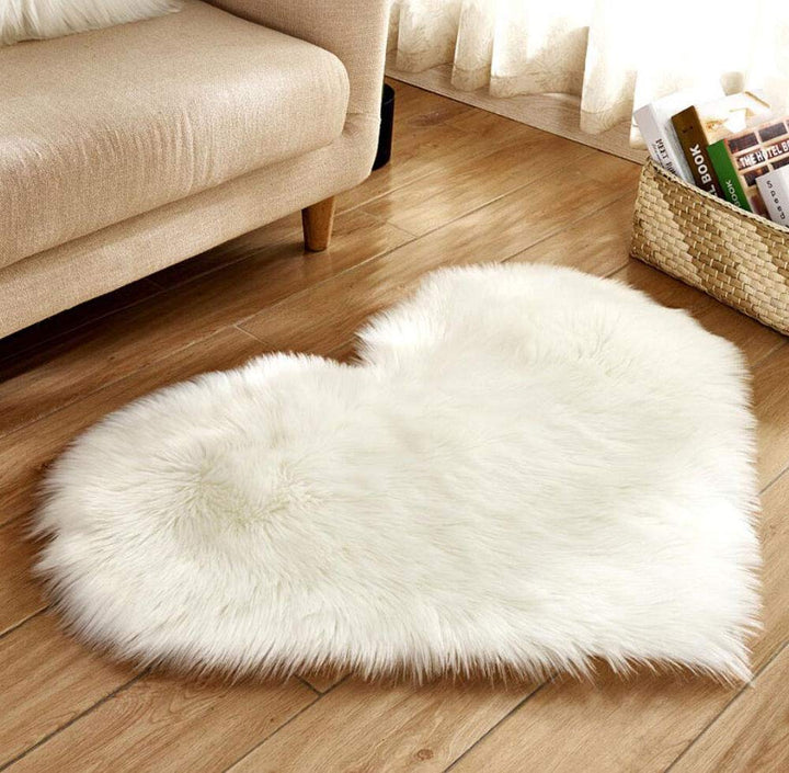 Faux Lammfell Teppich Kunstfell Matte Sofa-Deco 29 (Weiss, 70 * 90) 70*90CM Weiss, 70*90CM Weiss