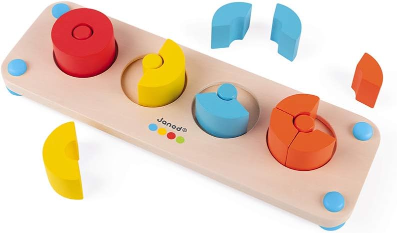 Janod - Essentiel - Das Bruchrechnen - Lernspiel aus Holz Babys und Kleinkinder - Zahlen und Mathema