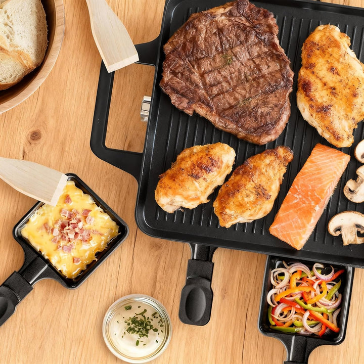 Kosmosta Antihaftbeschichtete Mini-Grill-Käsepfanne Schmelzzubehör für Raclettes Ersatzbleche Raclet