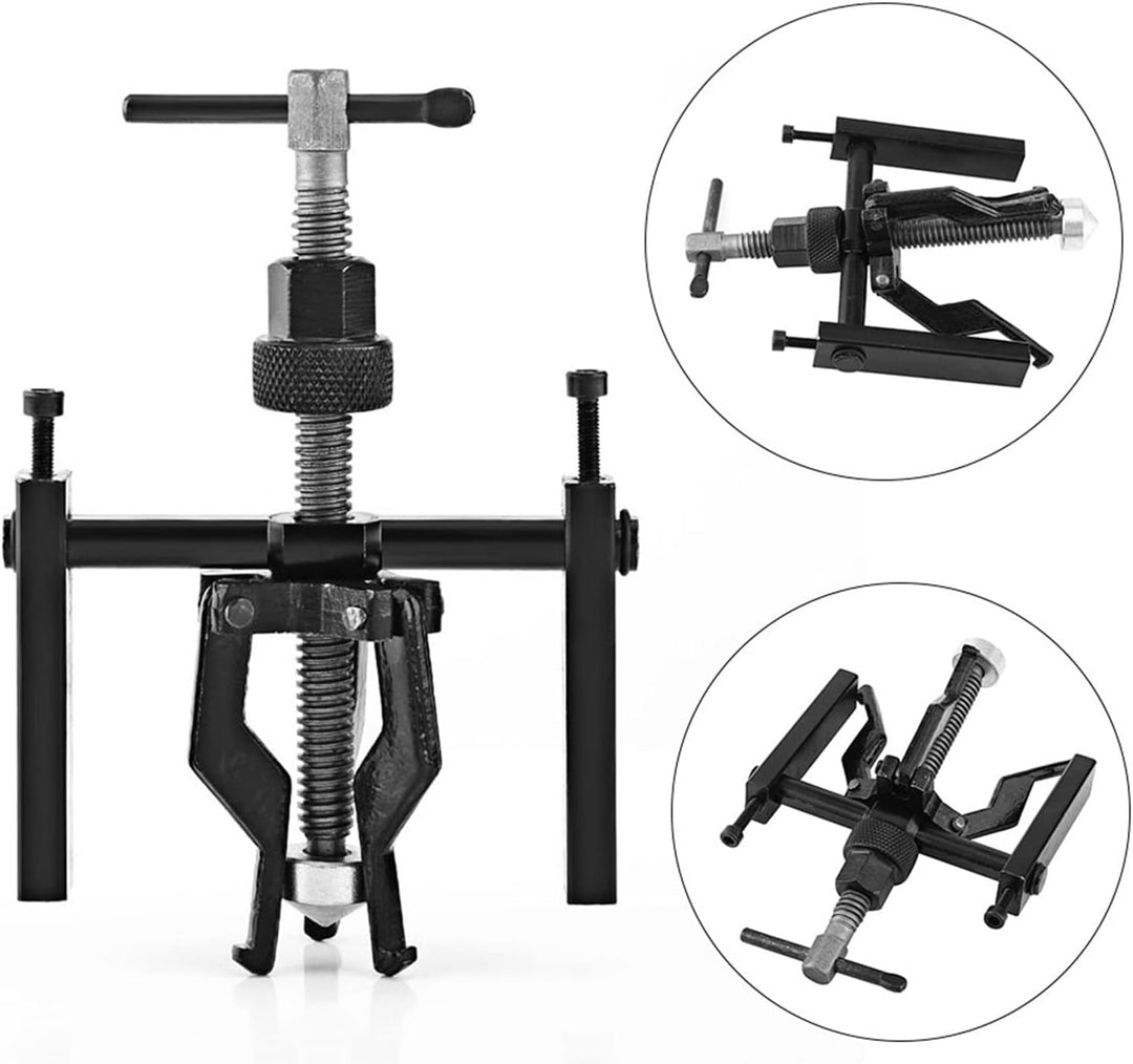 3 Backenabzieher, Abzieher für Krallen, Innenabzieher, extern, wendbar, Innenlager für Motorrad, Aut