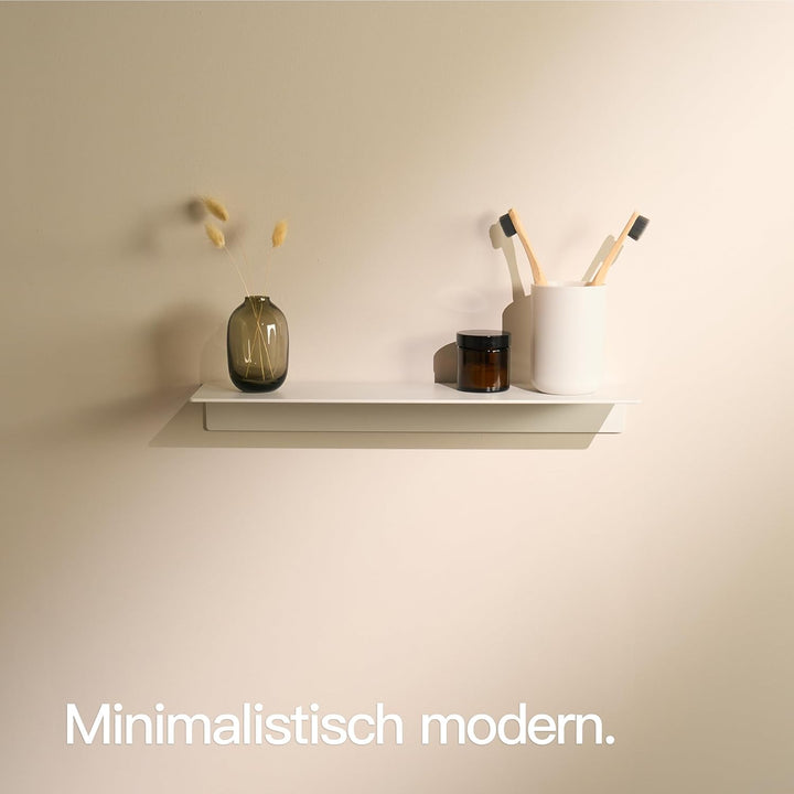Designfabrik Hamburg Wandregal ohne Bohren | Duschregal selbstklebend | Ablage für Bad, Gästebad, Kü