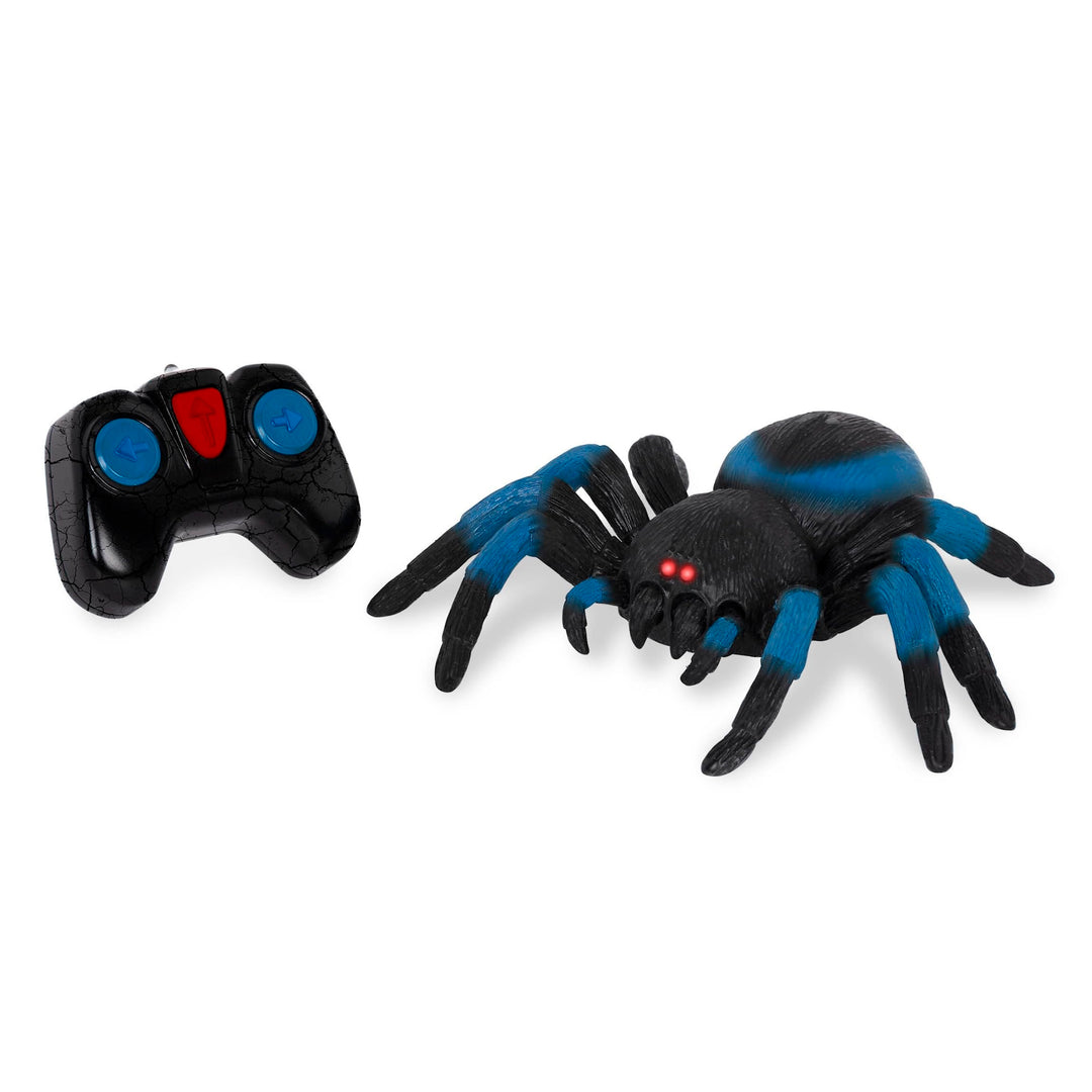 Terra Ferngesteuerte Spinne Blau – RC Vogelspinne mit leuchtenden LED Augen und Fernbedienung – Tara