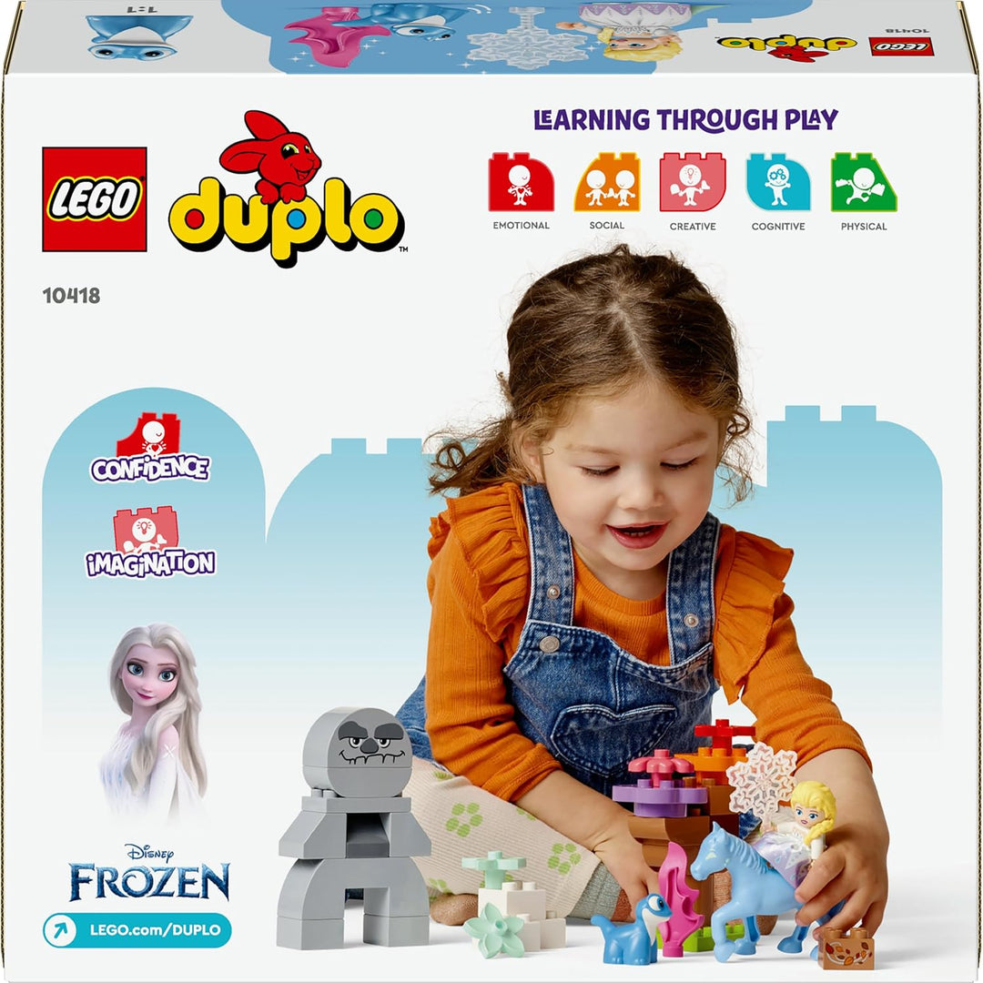 LEGO DUPLO | Disney ELSA und Bruni im Zauberwald, Eiskönigin-Spielzeug mit 4 Figuren für 2-jährige K