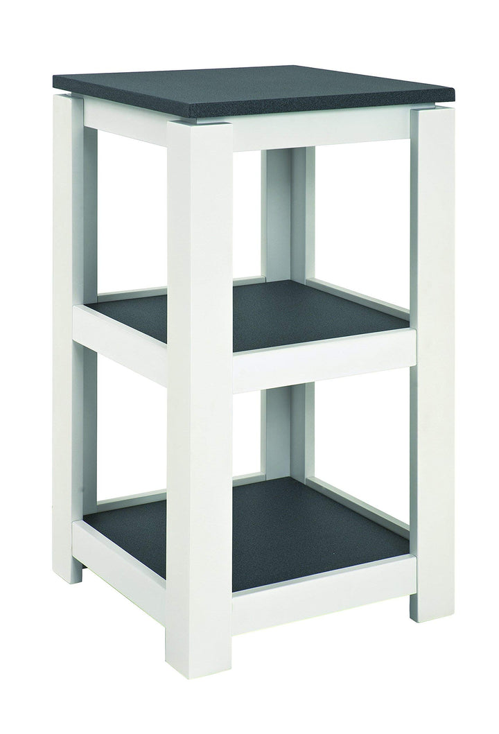 HAKU Möbel Beistelltisch, MDF, granitoptik-weiss, B 40 x T 40 x H 74 cm Granitoptik-weiss B 40 x T 4