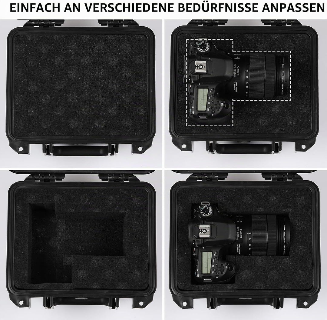Mayouko Tragbarer Werkzeugkasten mit stossfestem Schwamm, wasserdicht IP67, wasserdichter Hartschale