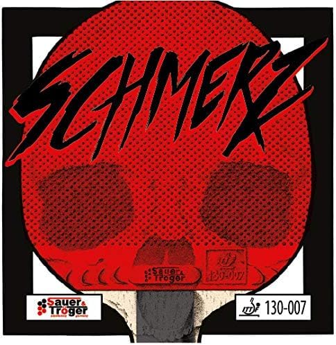 Tischtennis Belag | Lange Noppe Schmerz | Rot, Schwarz | OX, 0,5 | Sauer & Tröger Rot 0,5 mm, Rot 0,
