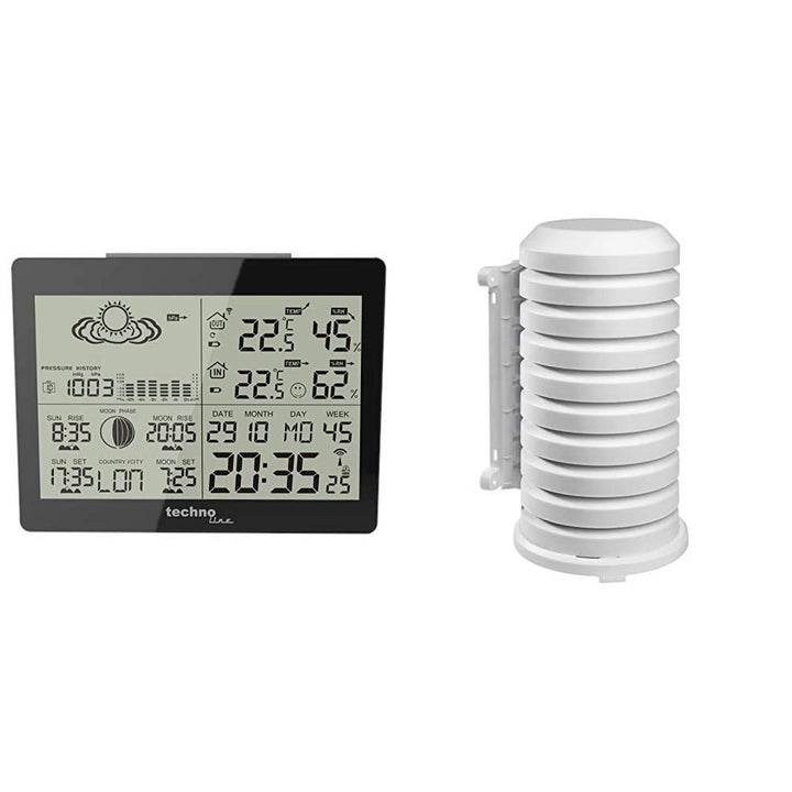 Technoline WS 6760 moderne Wetterstation mit Vorhersage von Wettersituation und Anzeige von Mondphas
