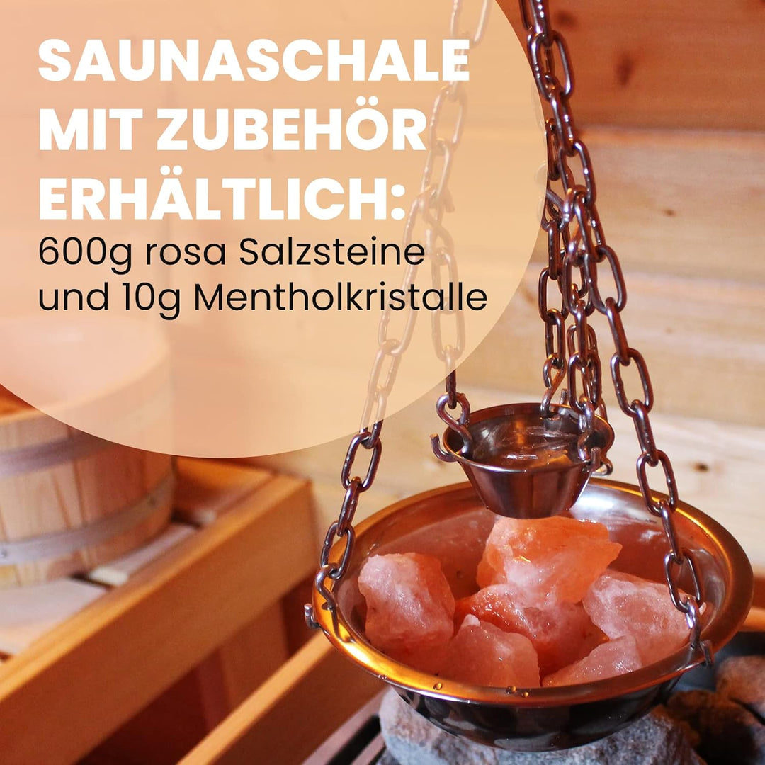 Sauna Hängeschale/Verdampferschale aus Edelstahl für Sauna/Infrarotkabine/Sanarium - Aufguss 20cm (I