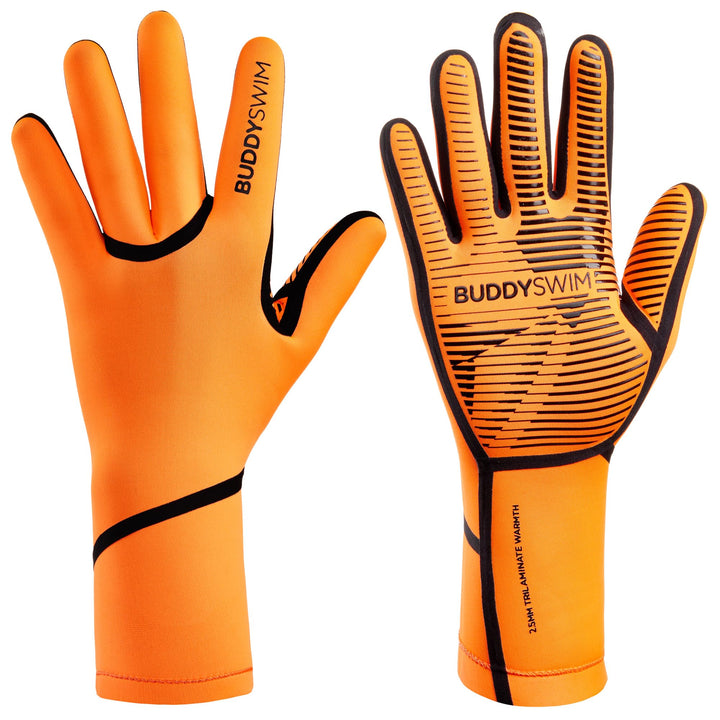 Buddyswim 2,5 mm Dicke Neoprenhandschuhe für das Freiwasserschwimmen. Kälteisolierende Handschuhe au