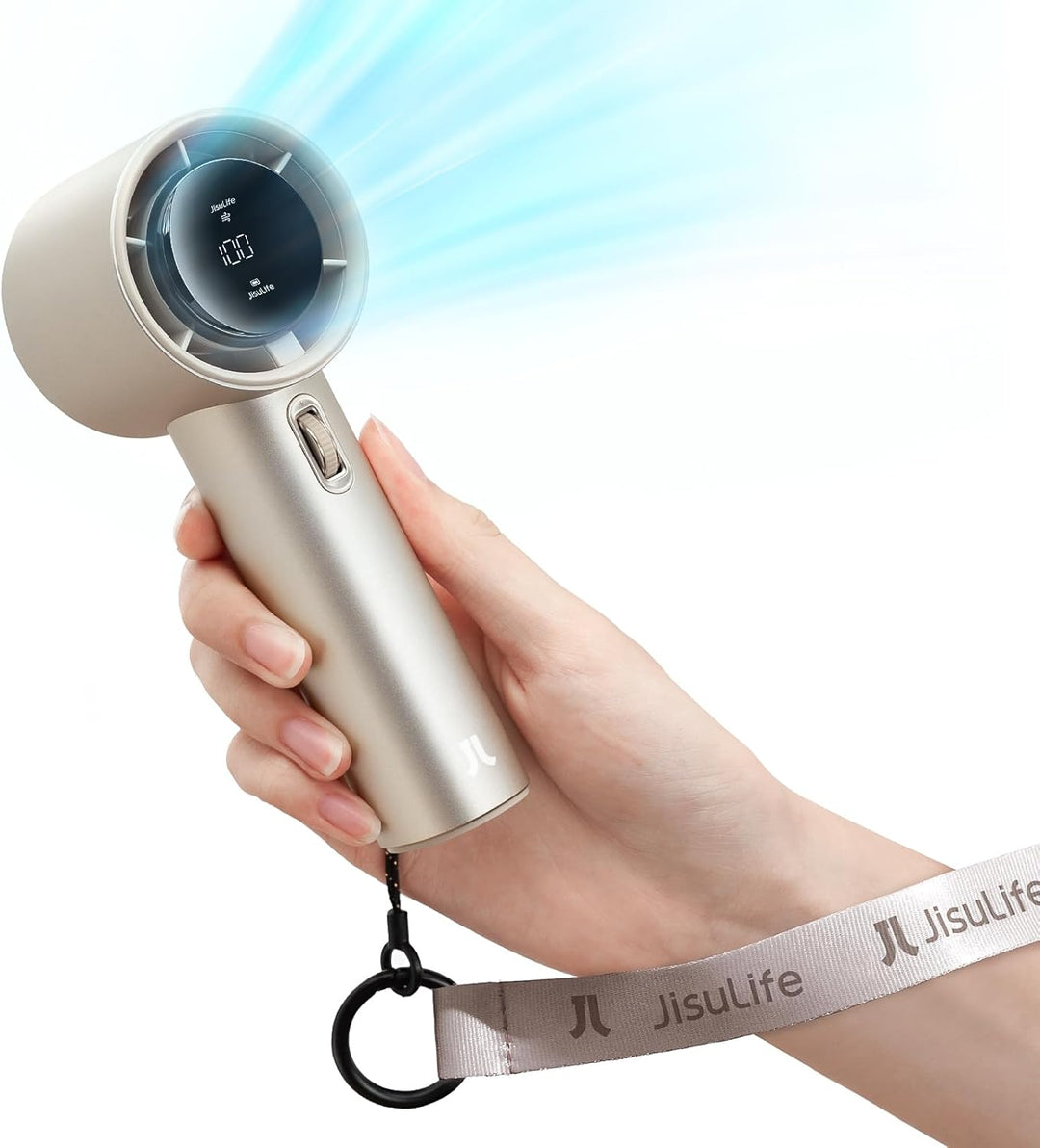 JISULIFE Tragbarer Handventilator,Turbo Mini Ventilator Einstellbare Geschwindigkeit(1-100),Wiederau
