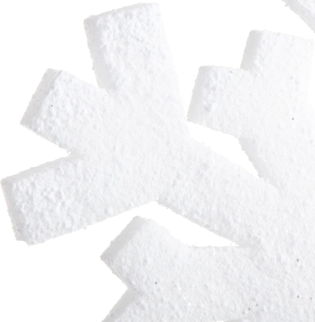 com-four® 3X Schneeflocke XL - Weihnachtsdeko Schneestern zum Anhängen - Anhänger für Weihnachten in
