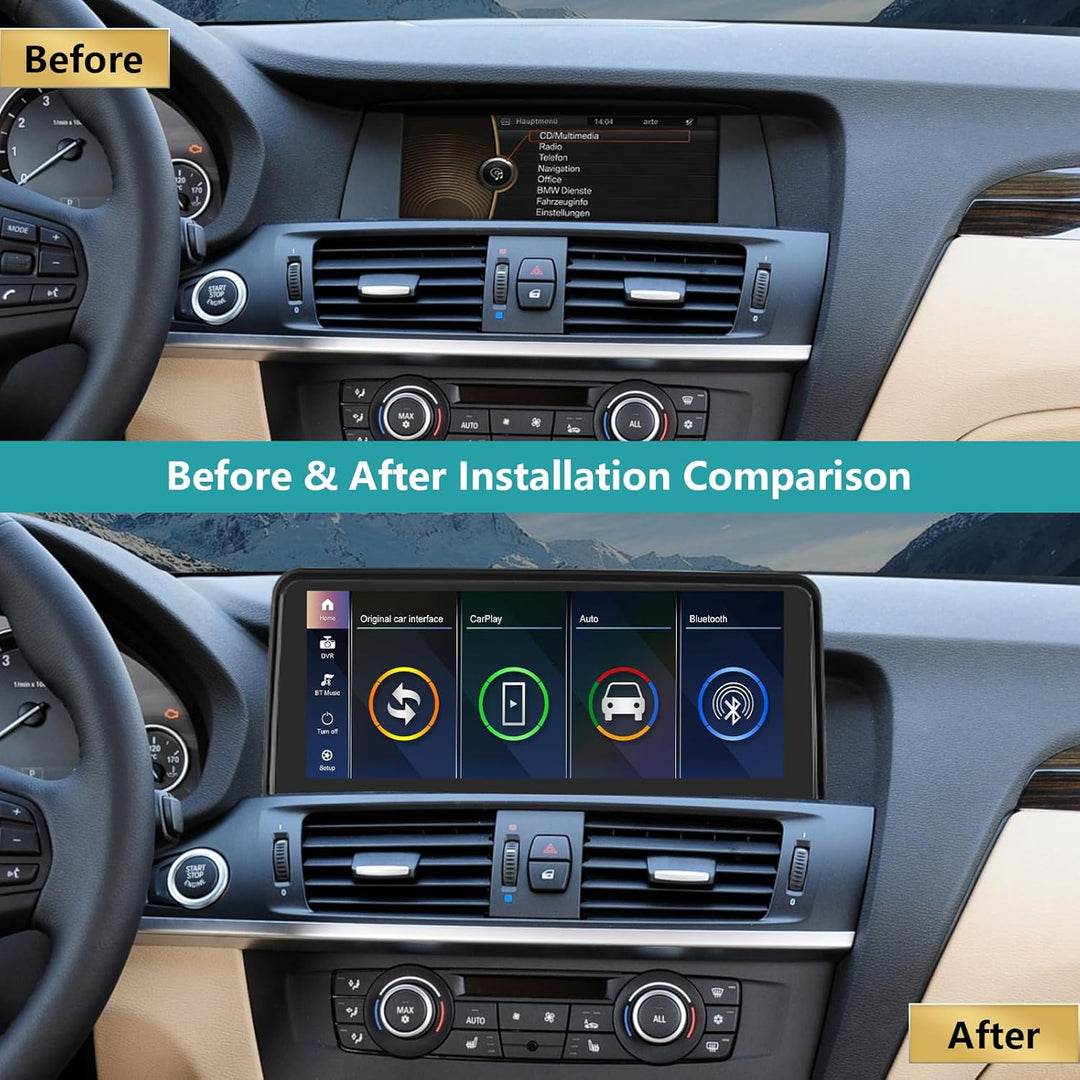 10,25 Zoll Autoradio-Touchscreen für 2011-2012 BMW X3/X4 Serie F25 F26 mit CIC-System, unterstützt A