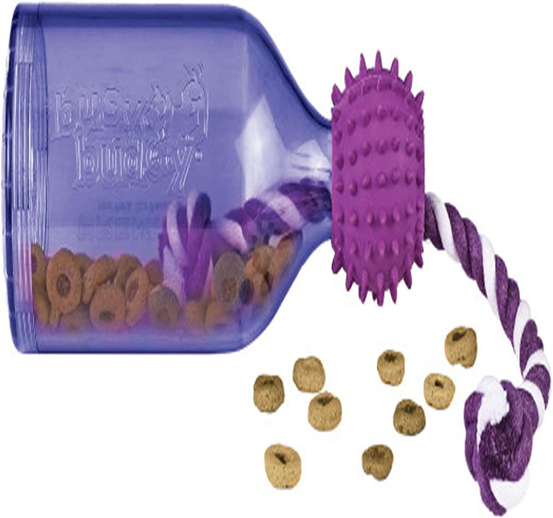 PetSafe Busy Buddy Tug-a-Jug Hundespielzeug, Snackspender mit Seil, Beschäftigung und Gewichtskontro