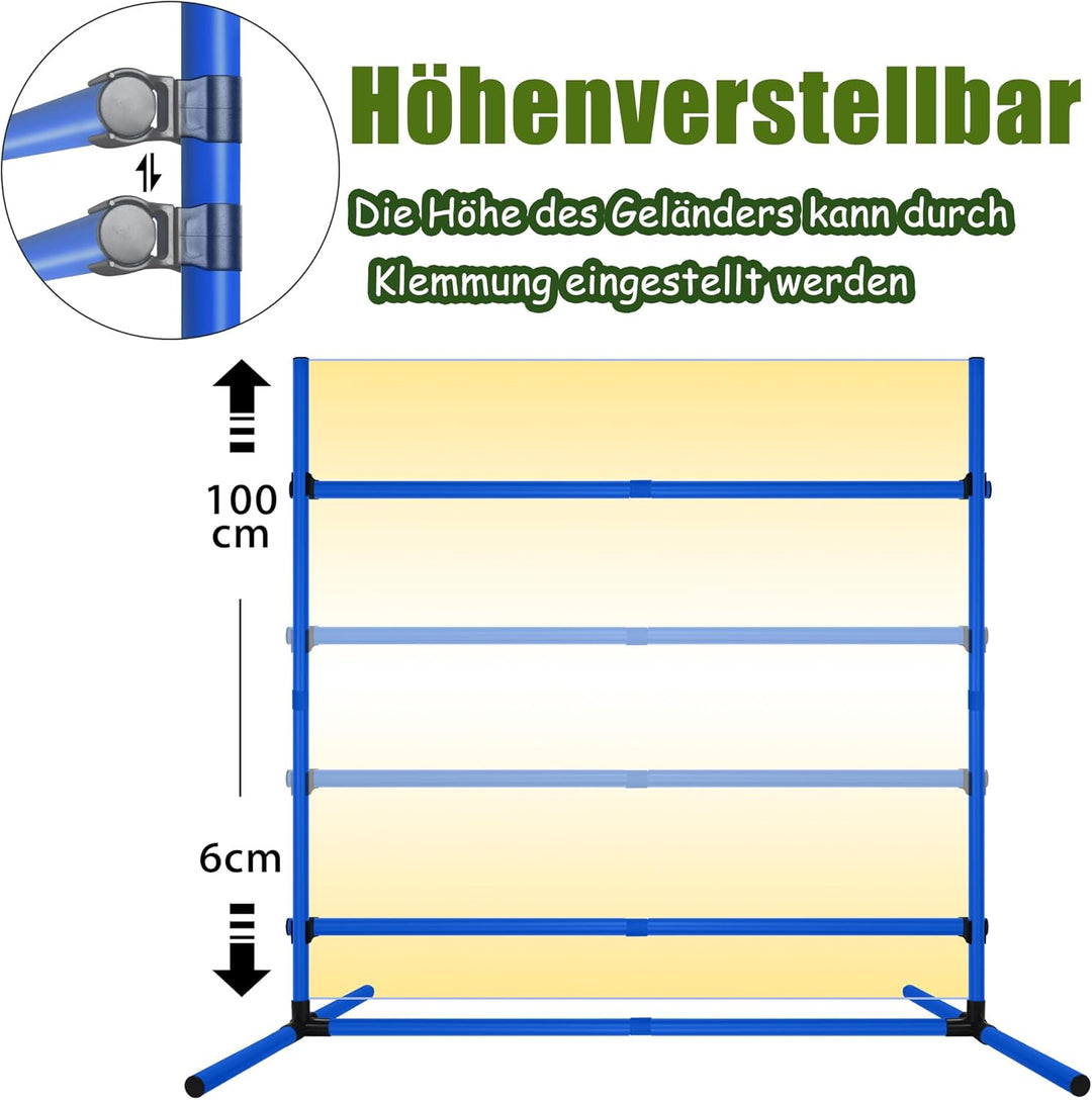 Blau 4X Hürden für Hunde Agility-Ausrüstung Slalom Stangen Höhenverstellbar Slalom Training Training