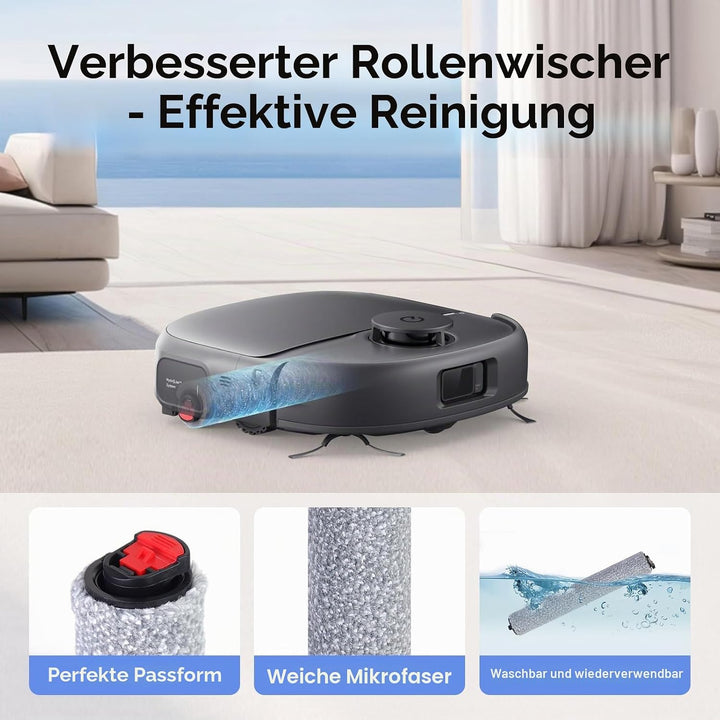 C28 Zubehör Ersatz für Eufy C28 Omni Staubsauger,ZubehörSet Beinhaltet 1 Hauptbürste,1 Rollmopp,4 Se