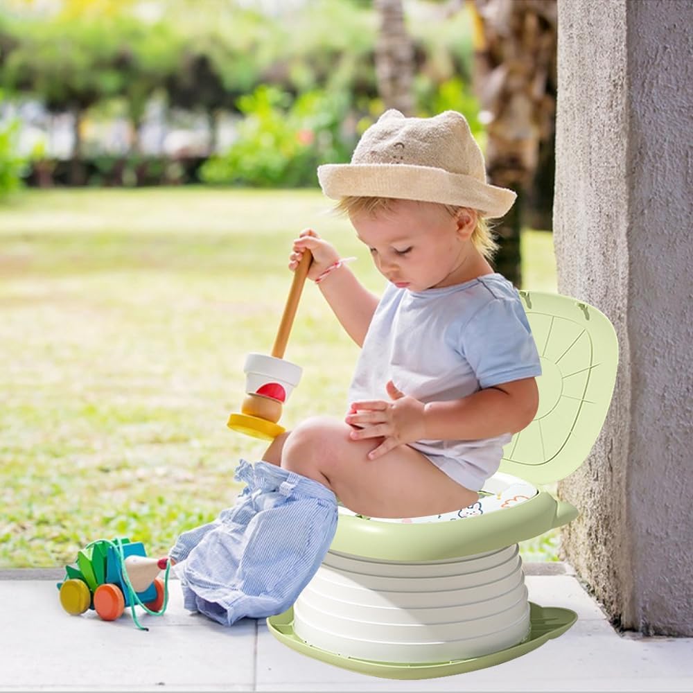 Klapptoilette für Kinder,Kindertoilette Tragbar,Kinder Reise Töpfchen,Töpfchen Faltbar,Tragbare Baby
