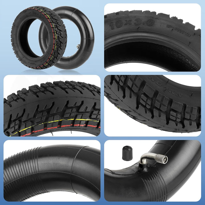 10 x 3 Zoll E Scooter Solid Reifen，Vollgummireifen für Kukirin G3/Kaabo Wolf Warrior/Kugoo M4 /Manti