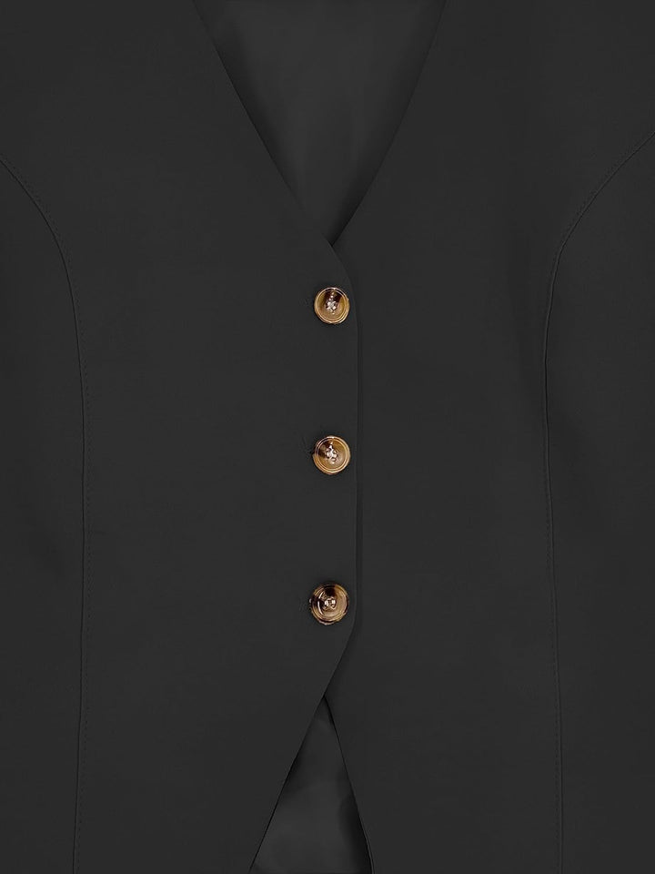 JOPHY & CO. Damenweste mit 3 Knöpfen (Code 7090) L Schwarz, L Schwarz