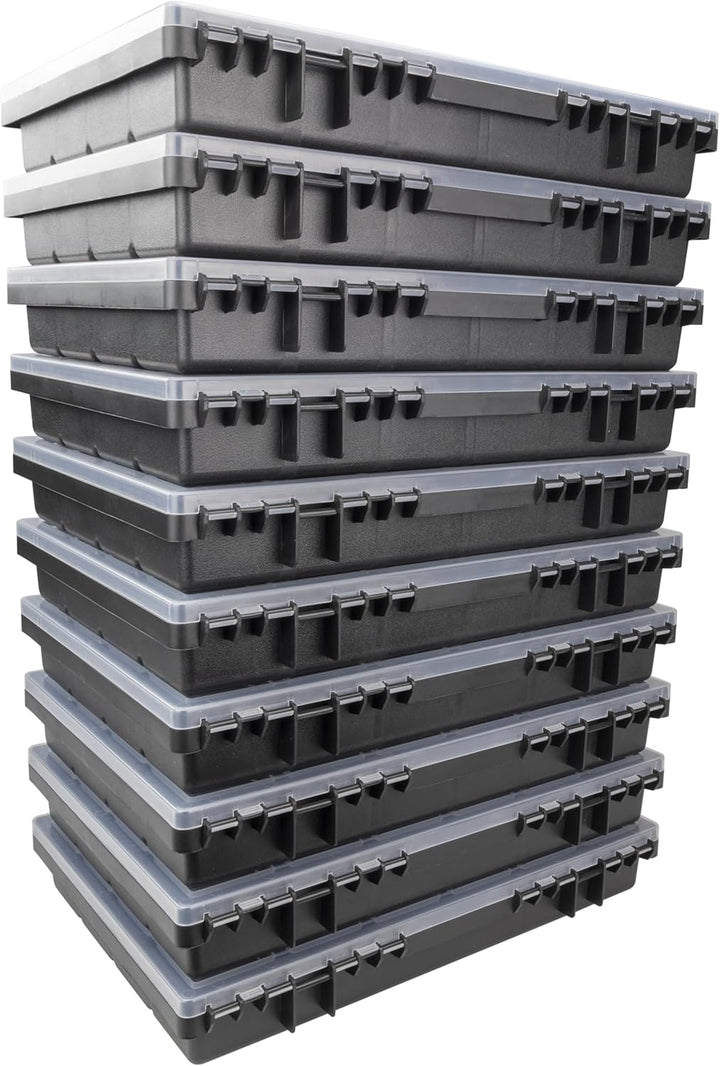 HASKYY Sortimentskoffer Sortimentskiste Sortimentsbox 10x Organizer XL - unterteilt und stapelbar -