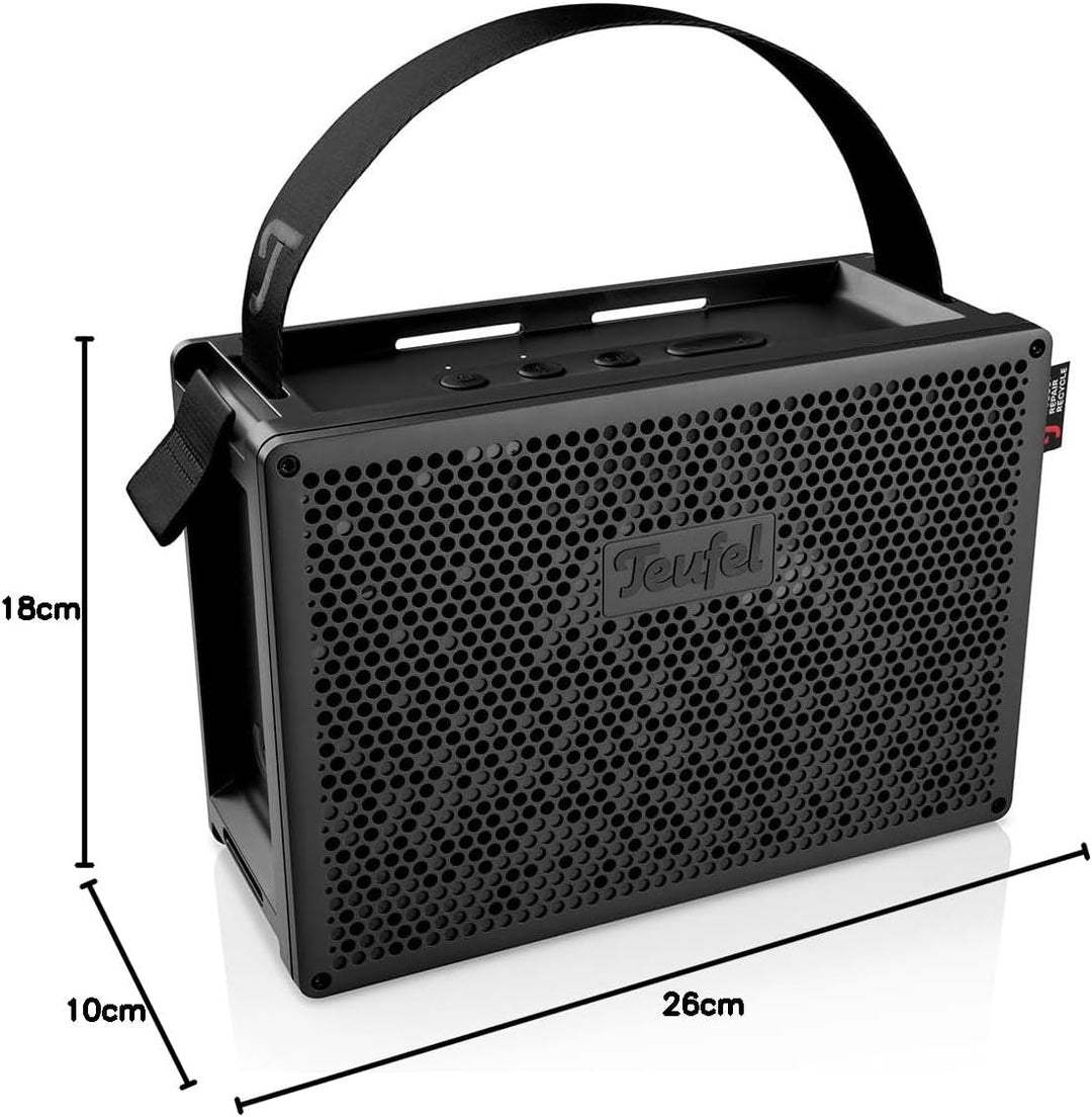 Teufel MYND - Tragbarer Bluetooth Lautsprecher Wasserfest IP67, 2.1 System mit bis zu 42 Std Akkulau