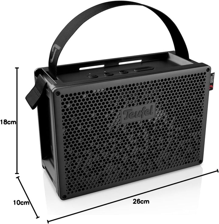 Teufel MYND - Tragbarer Bluetooth Lautsprecher Wasserfest IP67, 2.1 System mit bis zu 42 Std Akkulau