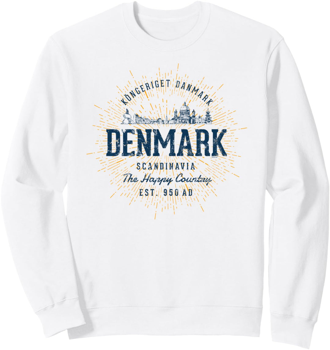 Denmark Retro Stil Vintage Dänemark Sweatshirt