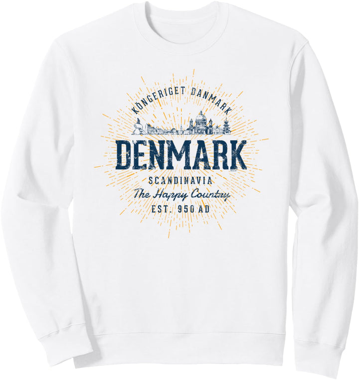 Denmark Retro Stil Vintage Dänemark Sweatshirt