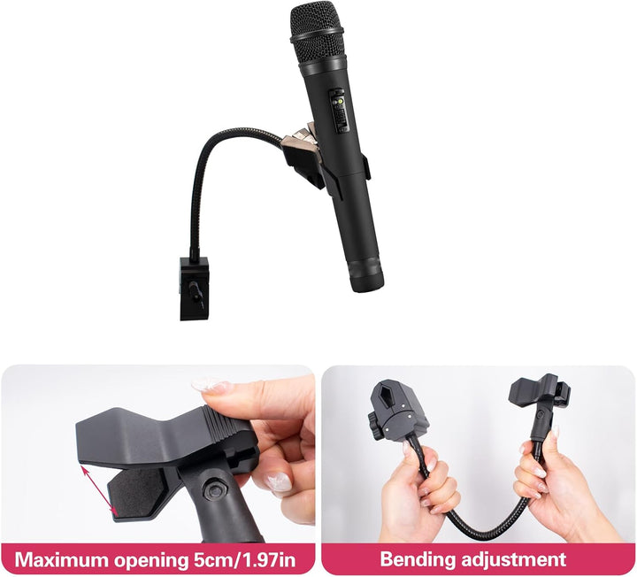 Mikrofon Arm Ständer Mikrofonständer Tisch 30cm Verstellbarer Schwanenhals Mikrofonarm mit Microphon