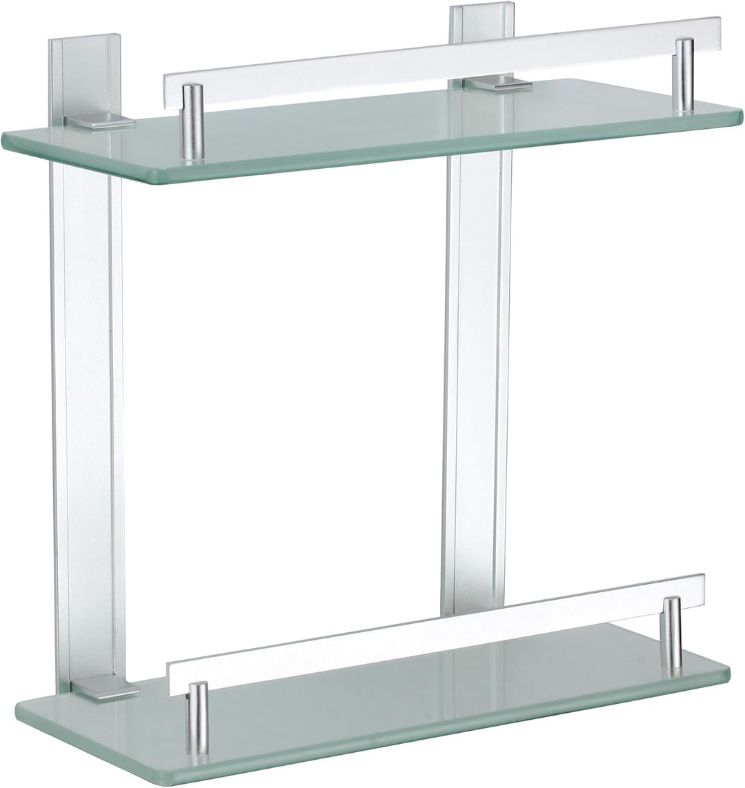 MSV Bad Regal "Tabarca" Eckregal Duschregal aus Aluminium und Glas - kleben und bohren