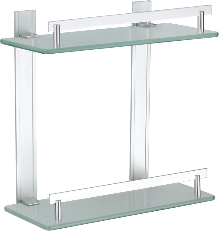 MSV Bad Regal "Tabarca" Eckregal Duschregal aus Aluminium und Glas - kleben und bohren