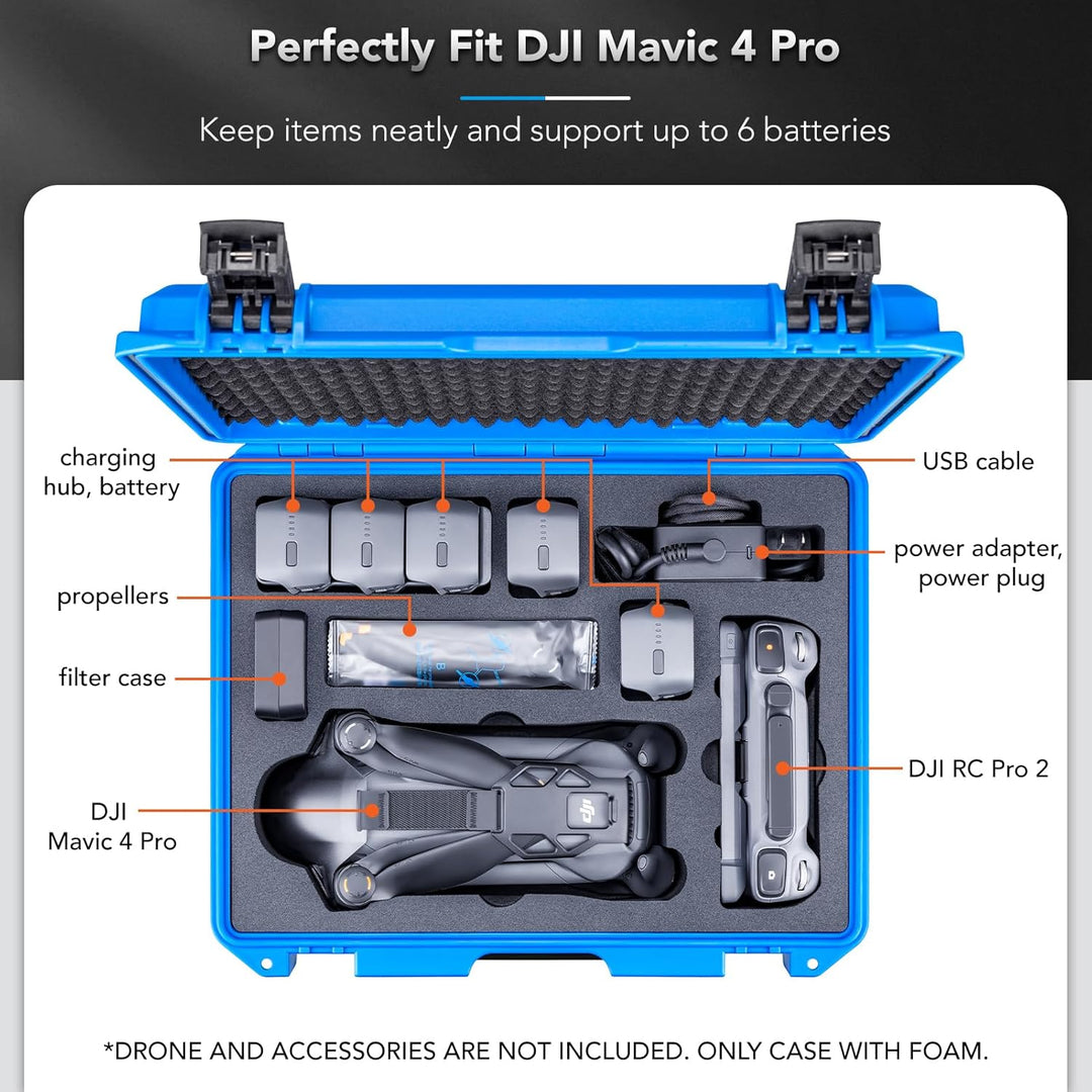Lykus Titan M400 Wasserdicht Tasche/Koffer/Case für DJI Mavic 4 Pro, DJI RC Pro 2/RC2, Unterstützung