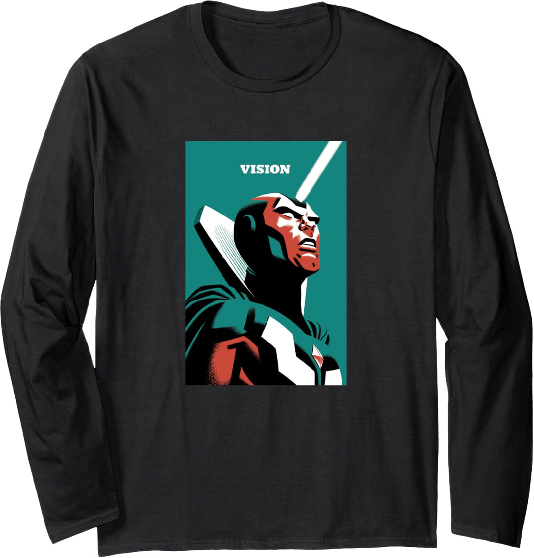 Marvel Vision Simple Poster Langarmshirt