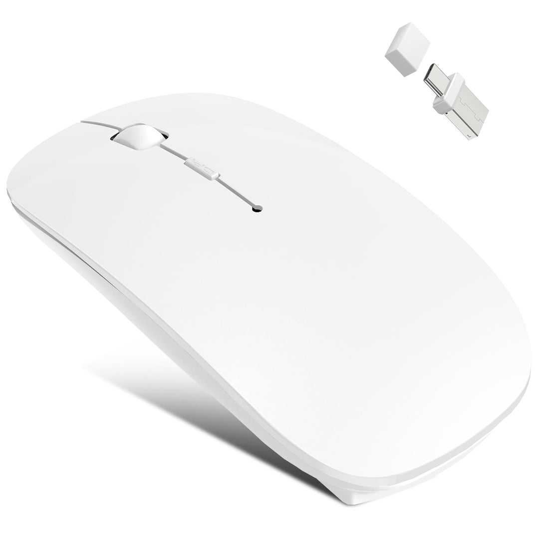 Azmall Funkmaus für Laptop, Bluetooth Kabellose Maus für MacBook Air Pro/Mac/iPad/PC, Wiederaufladba