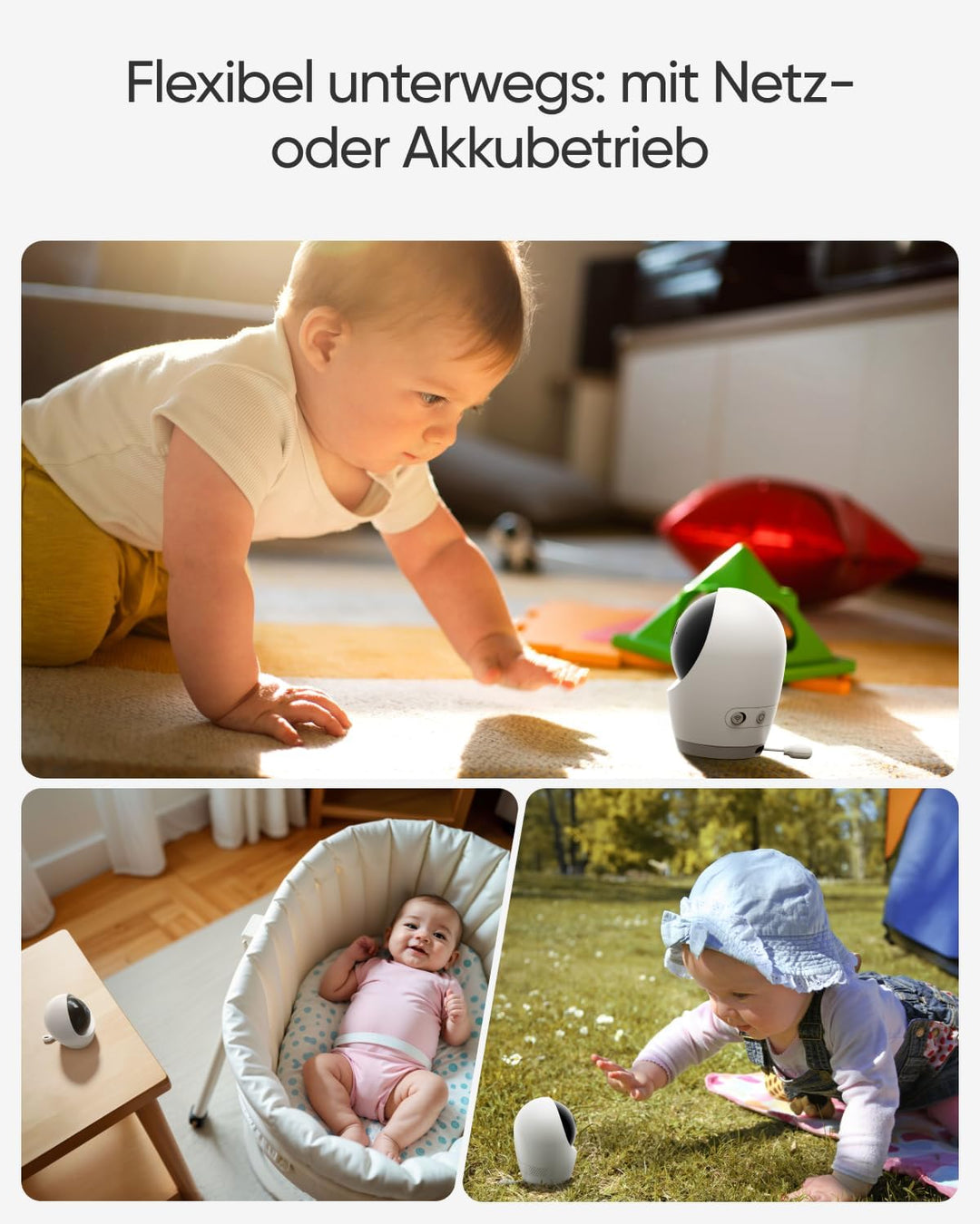 eufy Babyphone mit Kamera E21, 4K UHD, 5-Zoll-Display (720p), Hybrid-WLAN/Offline-Modus, Steuerung p