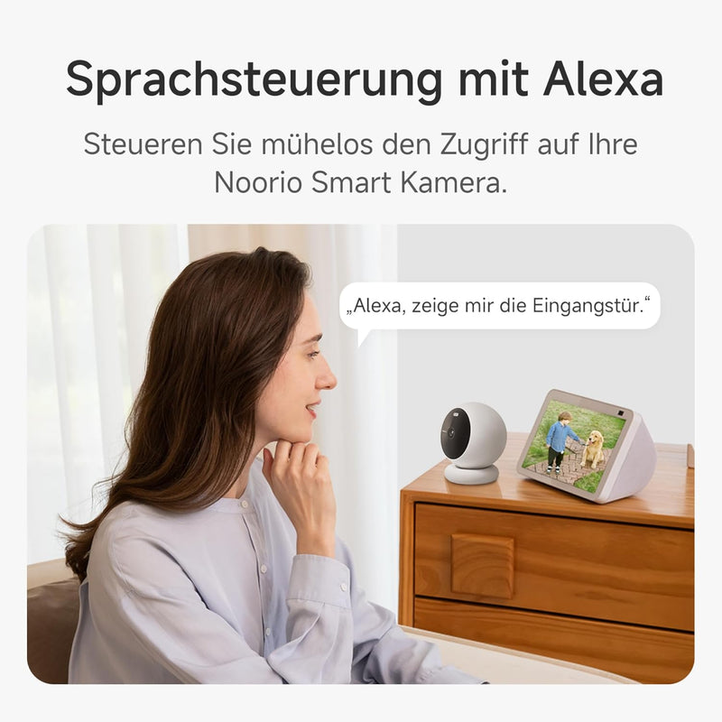 Noorio Überwachungskamera Aussen, B200 Outdoor Aussen/innen Akku WlAN kabellos WIFI Kamera Überwachu