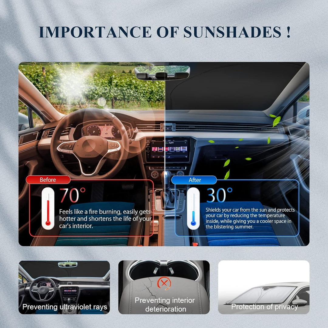 BIBIBO Passat B8 Frontscheibenabdeckung Kompatibel mit VW Passat B8 / Passat Valiant 2016-2020, Sonn