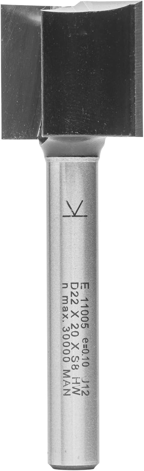 ENT 11005 Nutfräser HW, Schaft (S) 8 mm, Durchmesser (D) 22 mm, NL 20 mm, SL 50 mm, GL 70 mm, mit Ha