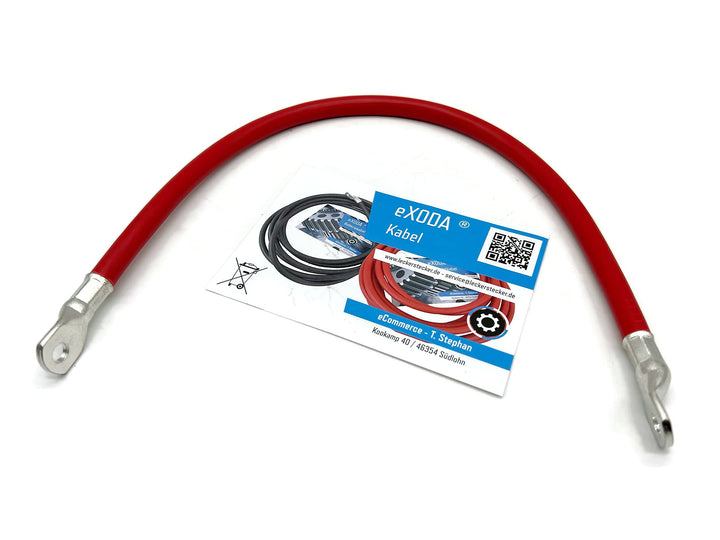 eXODA 50mm² Batteriekabel 50cm M8 Kabelschuhe Rot 99 9% Kupfer max 8064 Watt 672A bei 12V ideal für