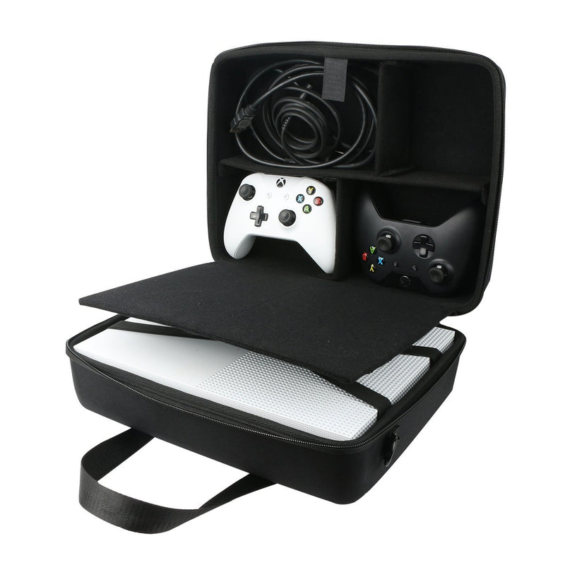 co2CREA Hart Reise Schutz Hülle Etui Tasche für Microsoft Xbox One S Konsole and Controller,Tasche f