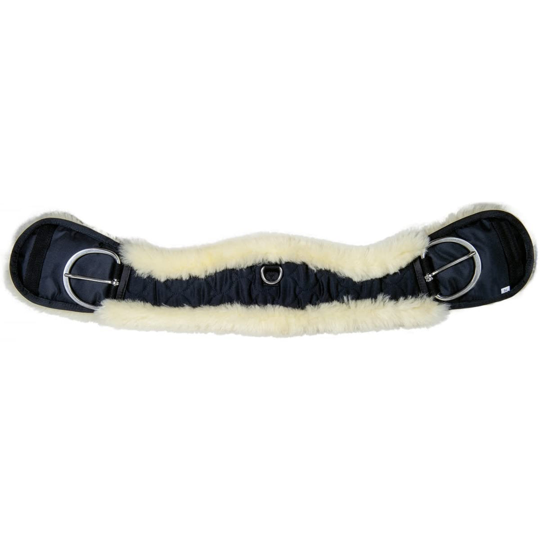 HKM Sattelgurt mit Lammfell Western schwarz/Natur Schwarz/Natur 70, Schwarz/Natur 70