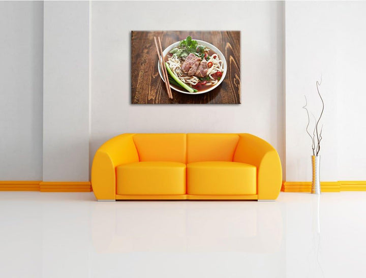 Japanische Brühe Miso Format: 100x70 auf Leinwand, XXL riesige Bilder fertig gerahmt mit Keilrahmen,