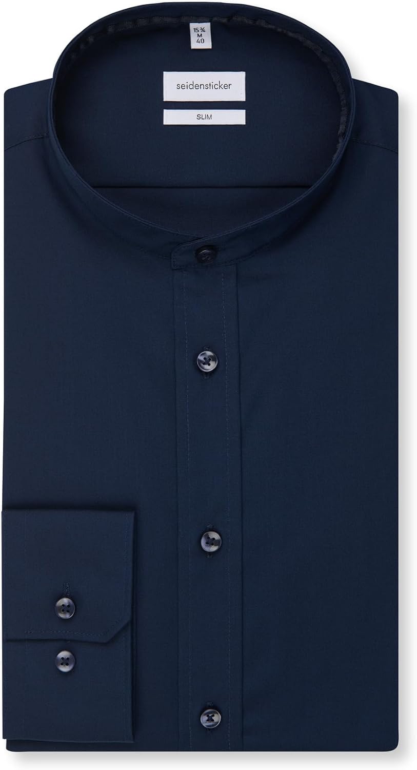 Seidensticker Herren Business Hemd Tailored Fit – Bügelfreies, schmales Hemd mit Kent-Kragen – Langa