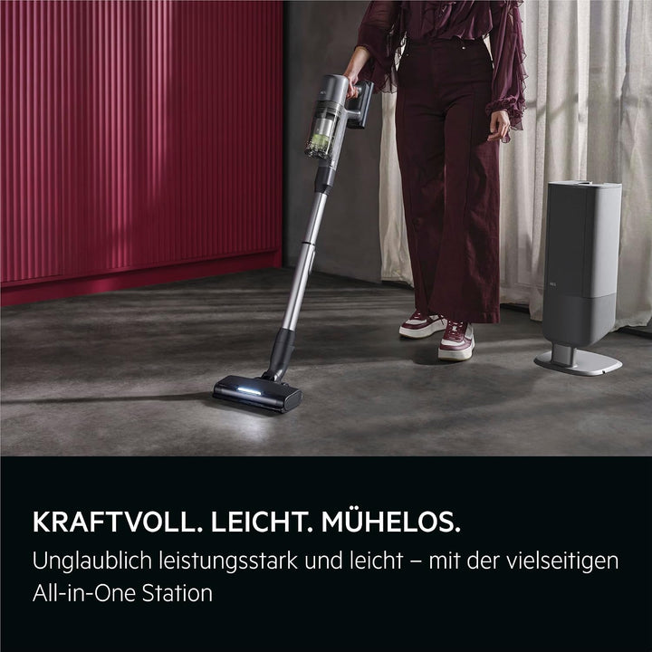 AEG ULTIMATE 7000 GEN2 Akku‑Staubsauger, Leicht, Leistungsstark, All‑in‑One Station f. Hygienische S