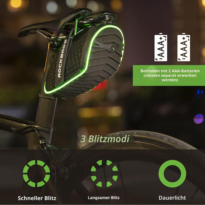 ROCKBROS Fahrrad Satteltaschen Fahrradsitz Taschen Werkzeugtasche Fahrradtasche Wasserabweisend beim