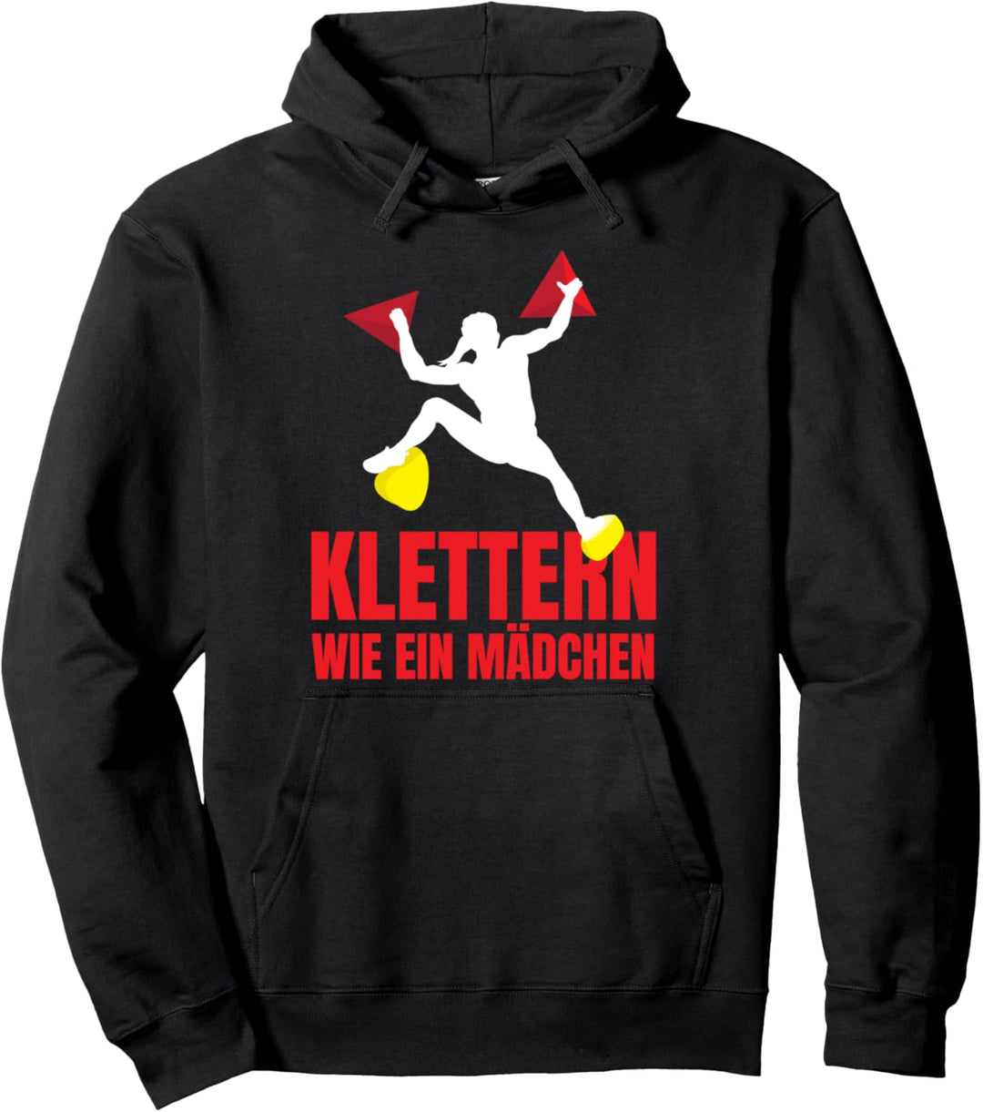 Lustiges Klettern Mädchen Kletterwand Hoodie Pullover Hoodie