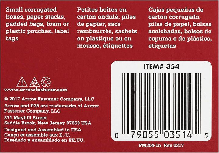 ARROW P35 Staples Box 5000-6mm - 1/4in 1/4 inch / 6 mm Silber, 1/4 inch / 6 mm Silber