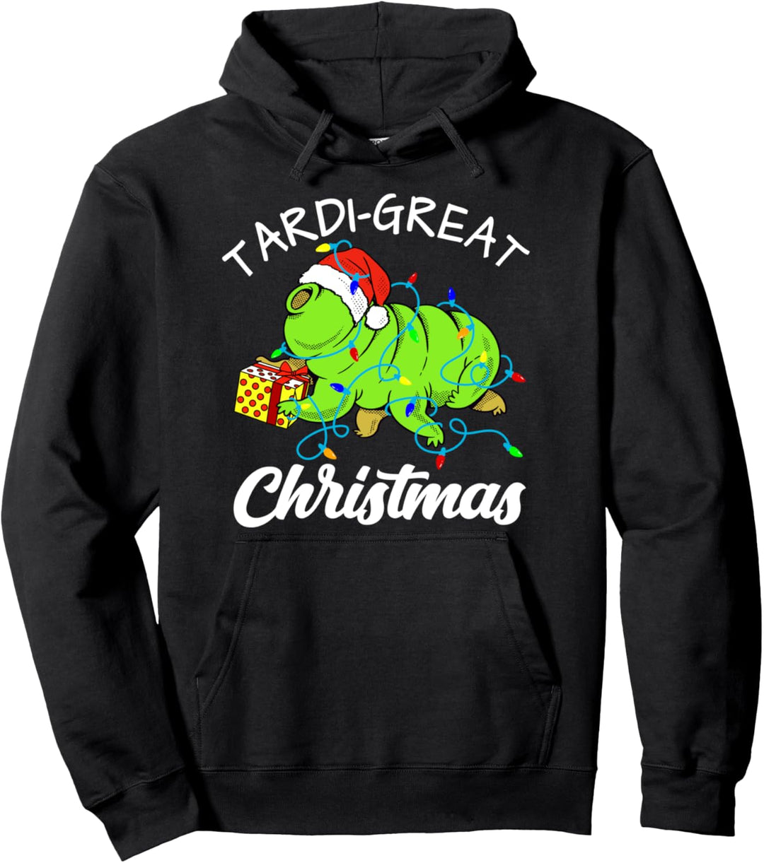 Tardigrade Santa Claus - Weihnachtsbeleuchtung Mikrobiologie Pullover Hoodie
