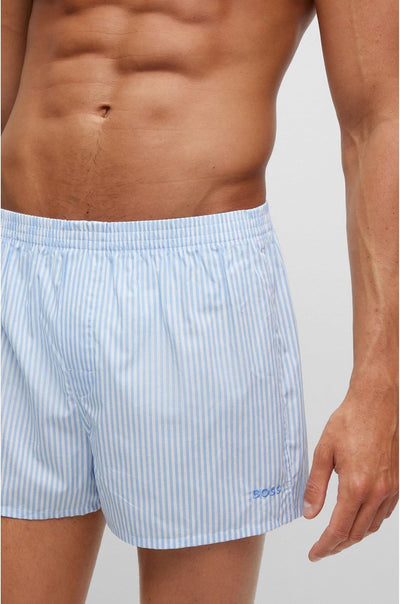 BOSS 2er Pack Webboxer Boxershorts Boxer NOS Boxer CW, New - Open Blue470