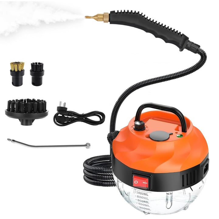 3800W Handdampfreiniger, 6 Geschwindigkeitsstufen, 1L Wassertank Steam Cleaner, Dampfreiniger Handge