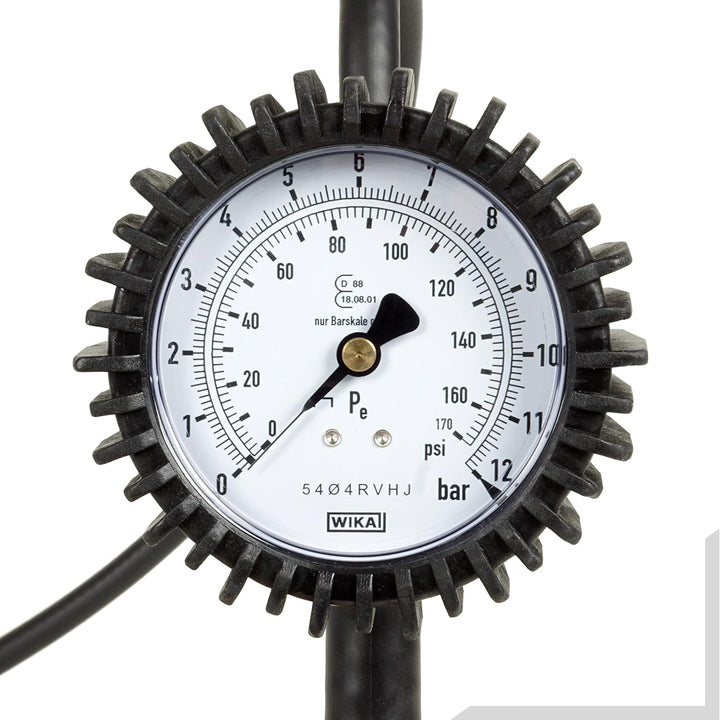 GAV Reifenfüller Messgerät mit WIKA 80mm Manometer (Homologiert) Profi Reifendruckprüfer Druckluft f